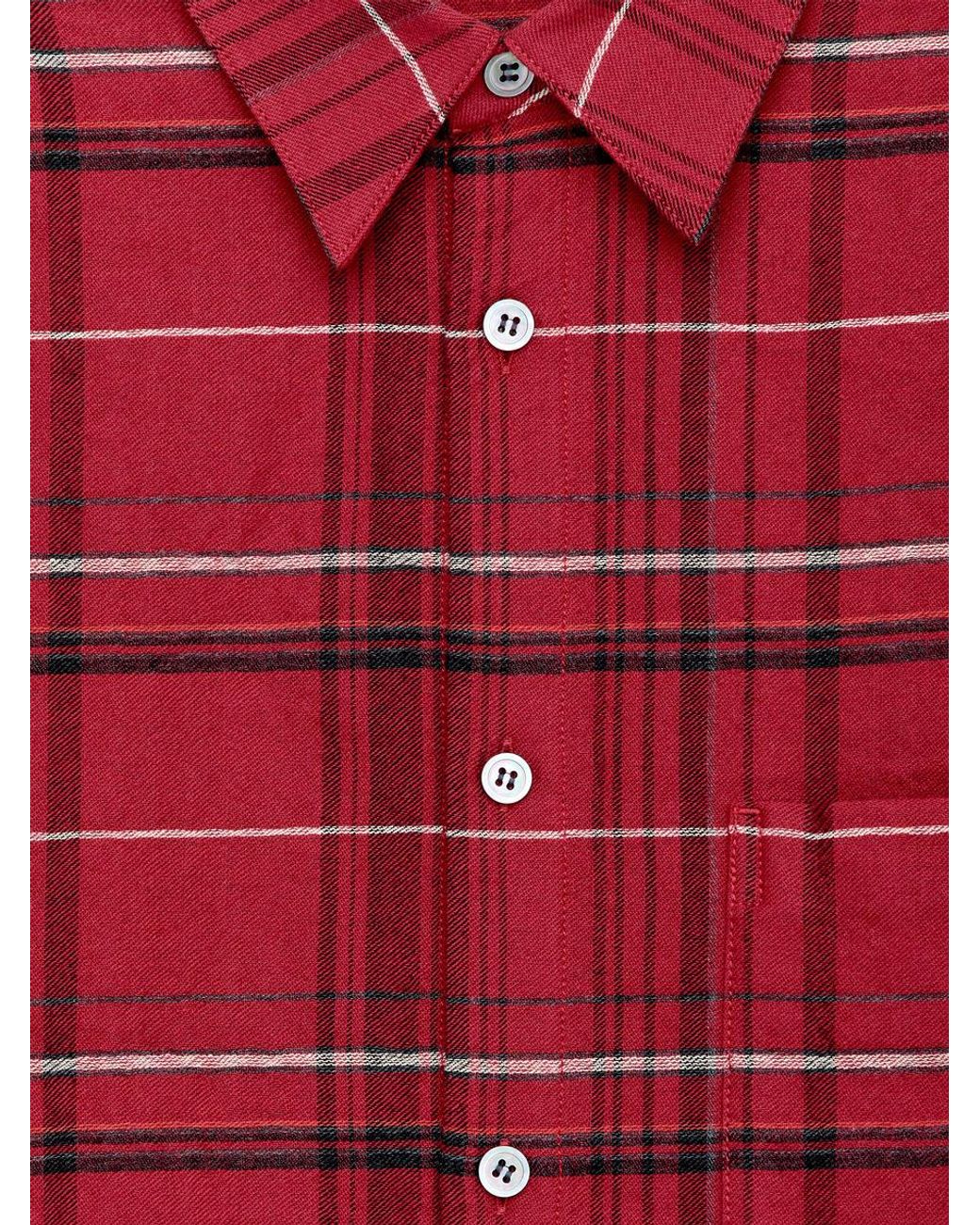 ARKET Red Relaxed Flannel Shirt for men