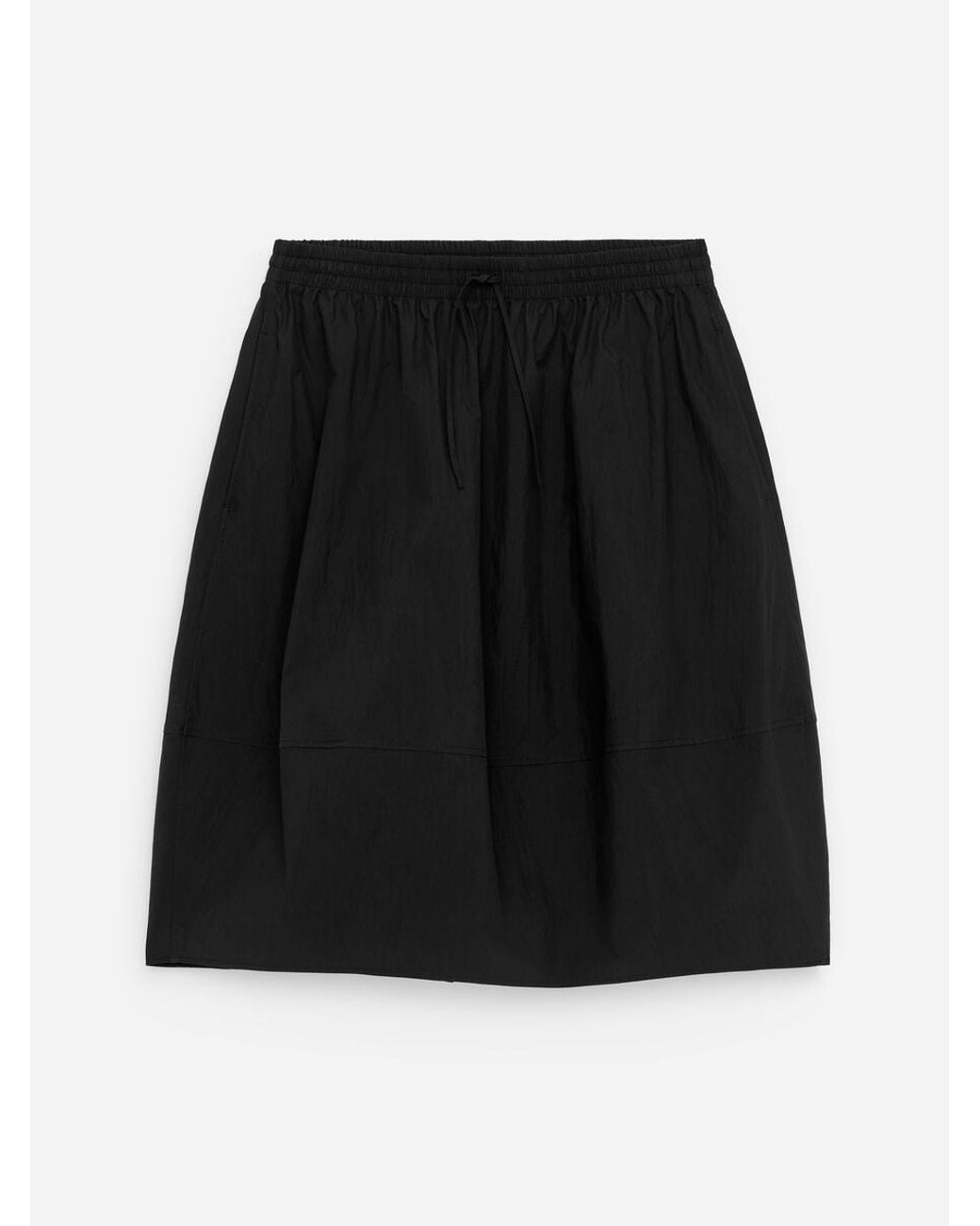 ARKET Black Cocoon Midi Skirt