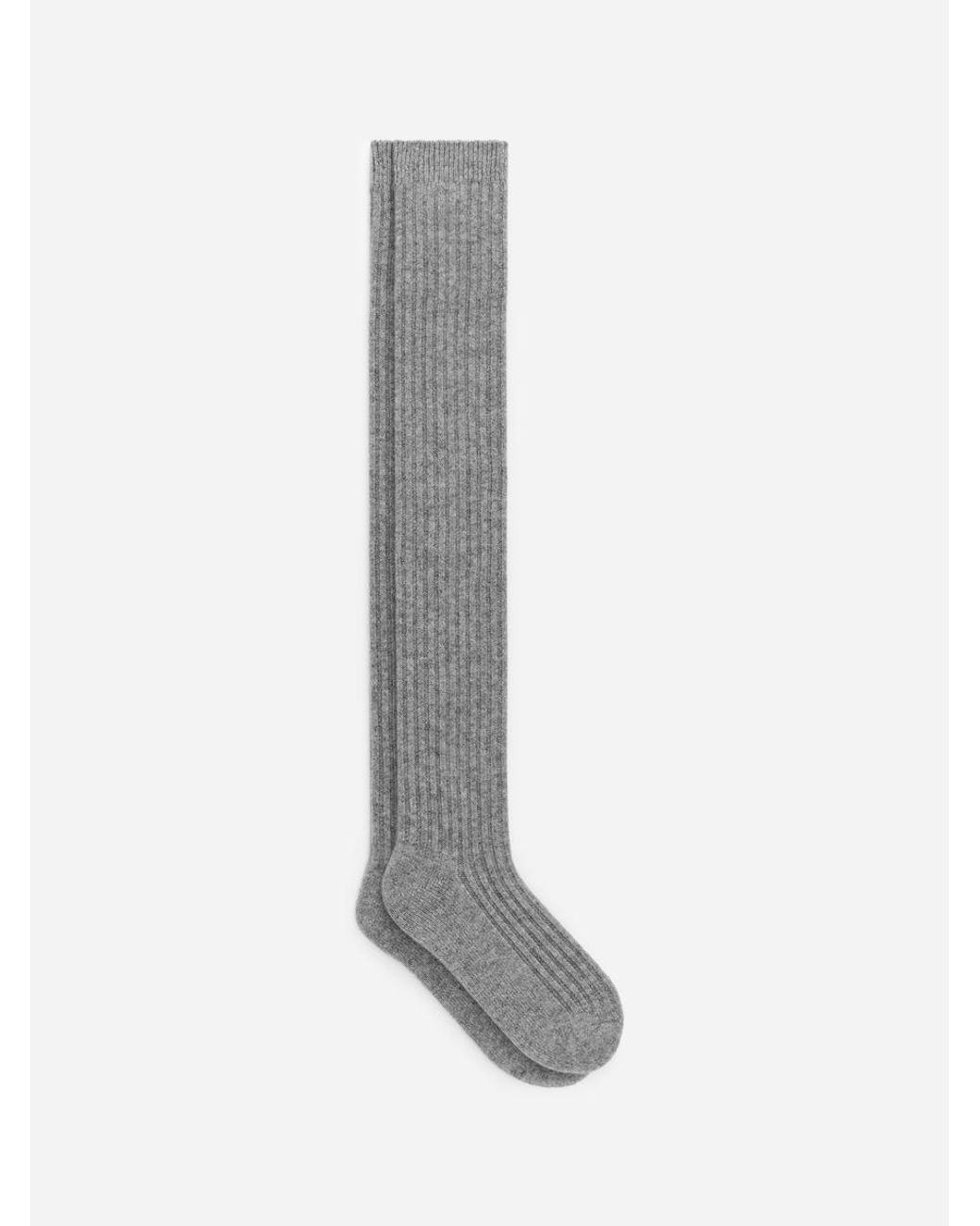 ARKET White Cashmere-Blend Knee Socks