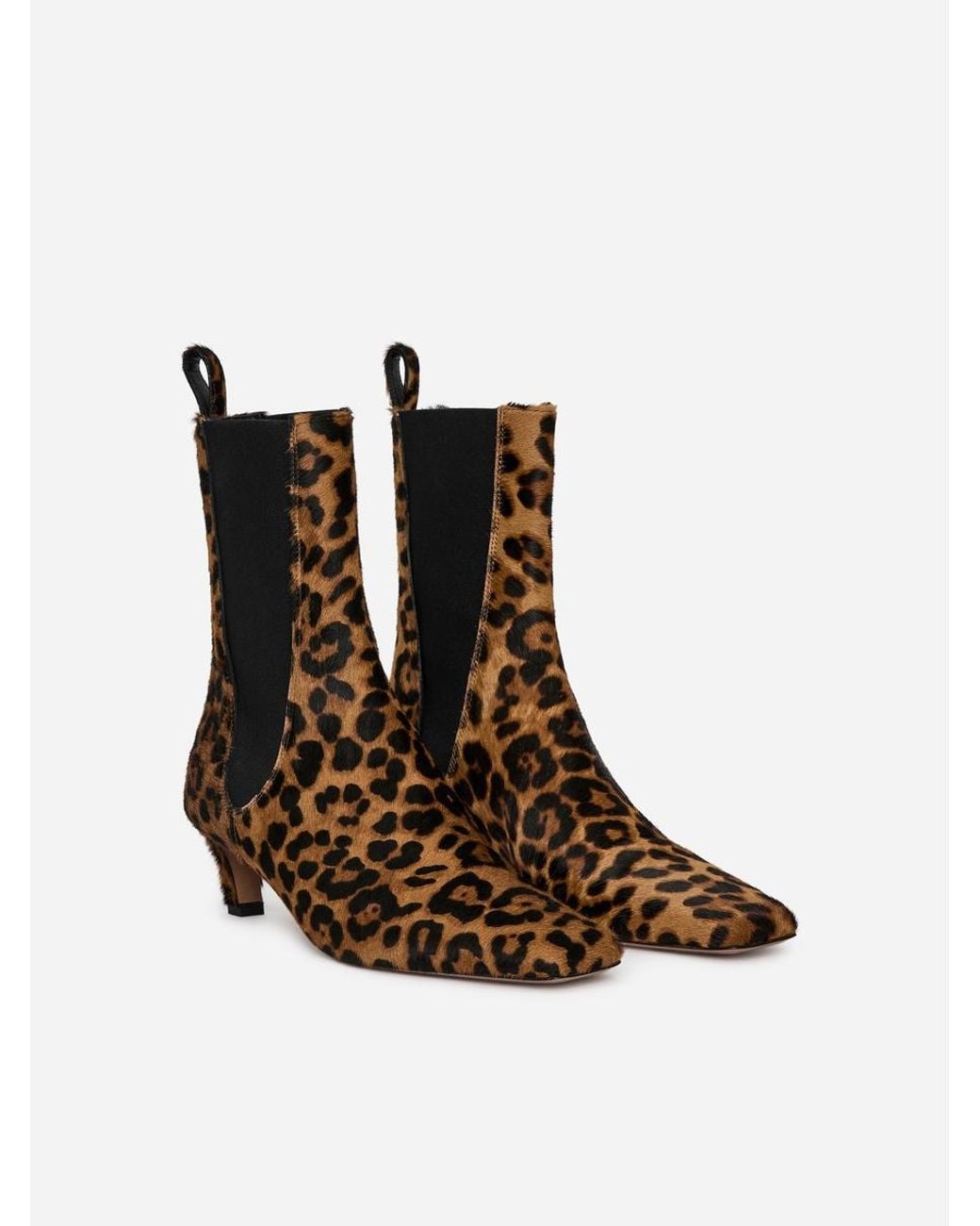 ARKET Black Pony Hair-Effect Ankle Boots
