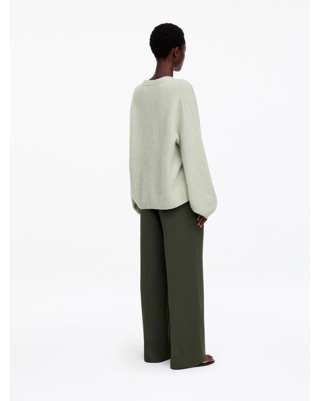 ARKET Green Straight-Leg Trousers