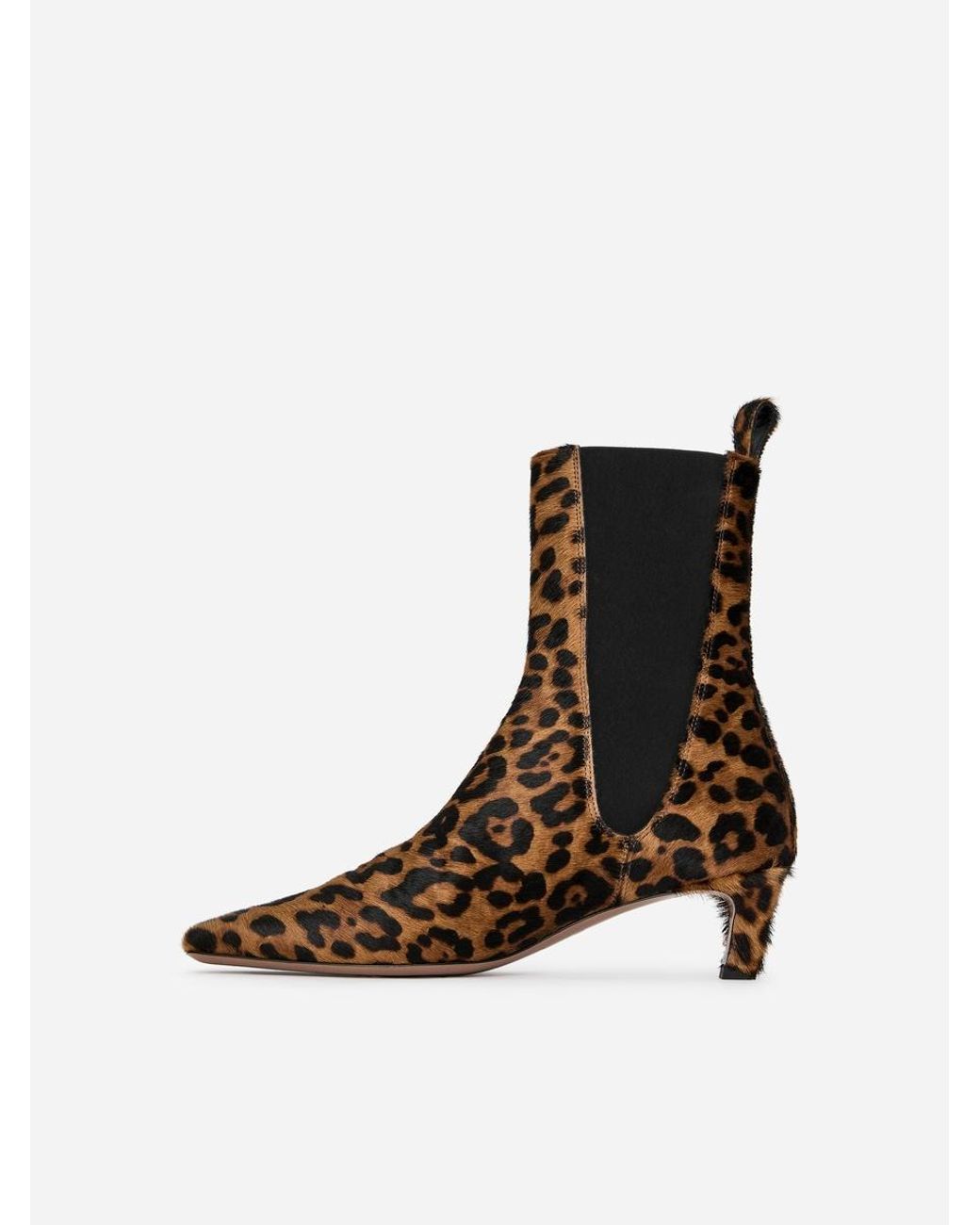 ARKET Black Pony Hair-Effect Ankle Boots