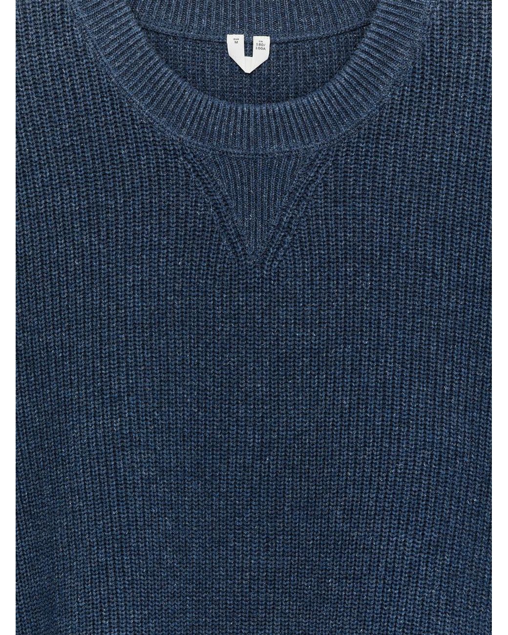 ARKET Blue Cotton Linen Jumper for men