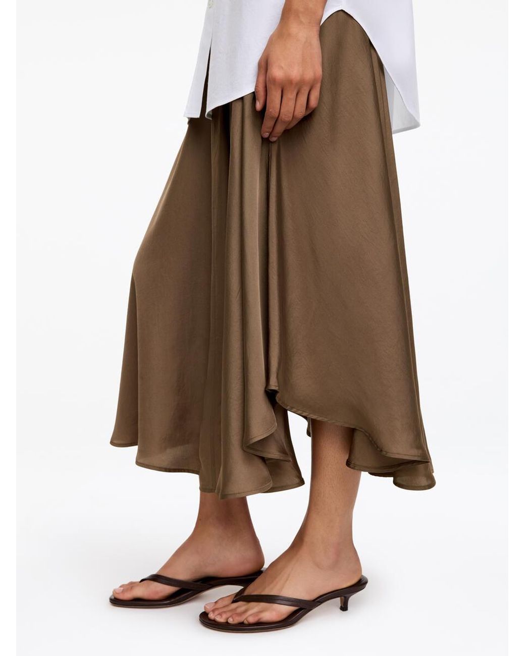 ARKET White Wide Drawstring Skirt