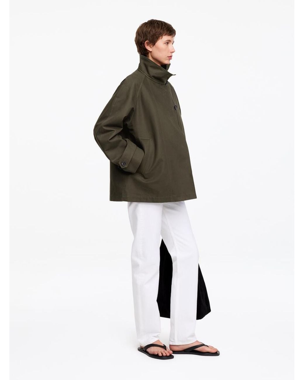 ARKET Green Relaxed Cotton Jacket