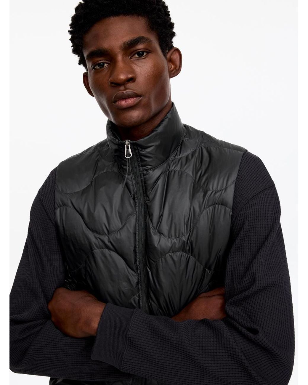 ARKET Black Ultralight Down Vest for men