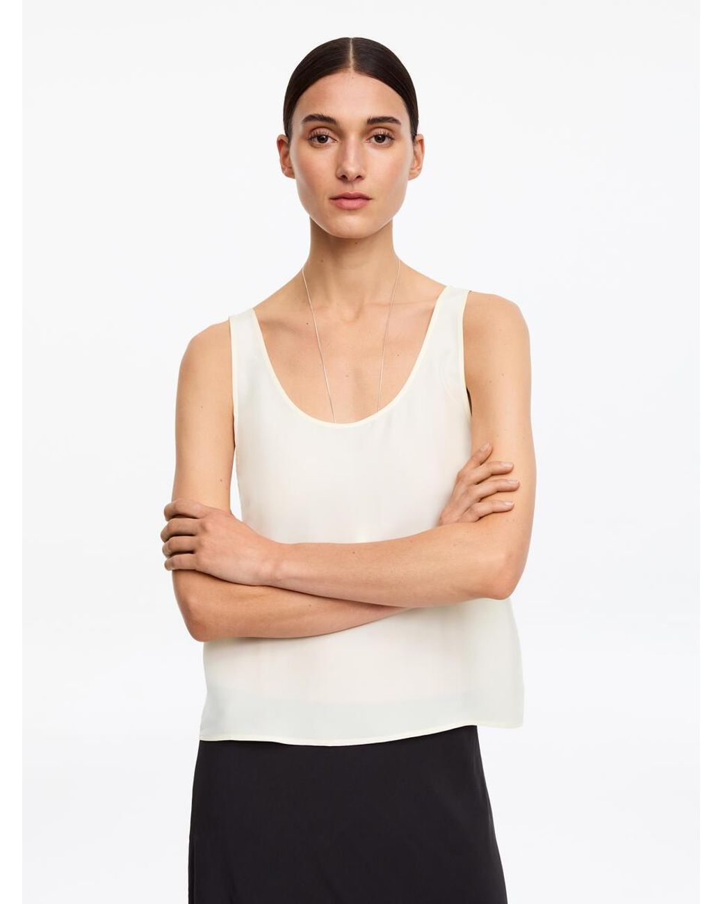 ARKET White Silk Tank Top