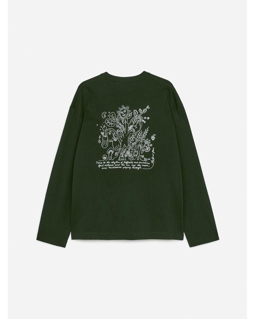 ARKET Green Café Long Sleeve T-Shirt for men