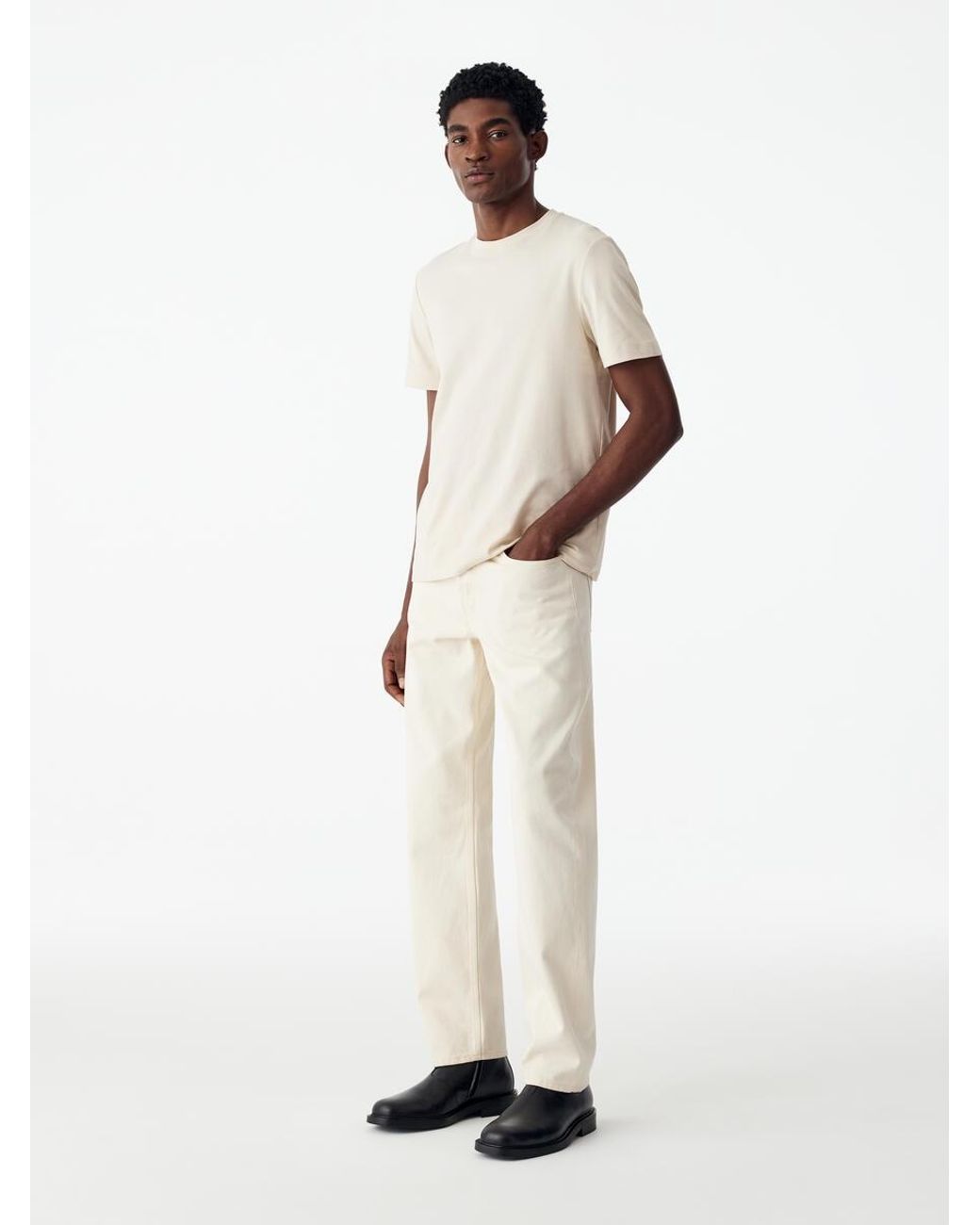 ARKET Natural Regular Interlock T-Shirt for men