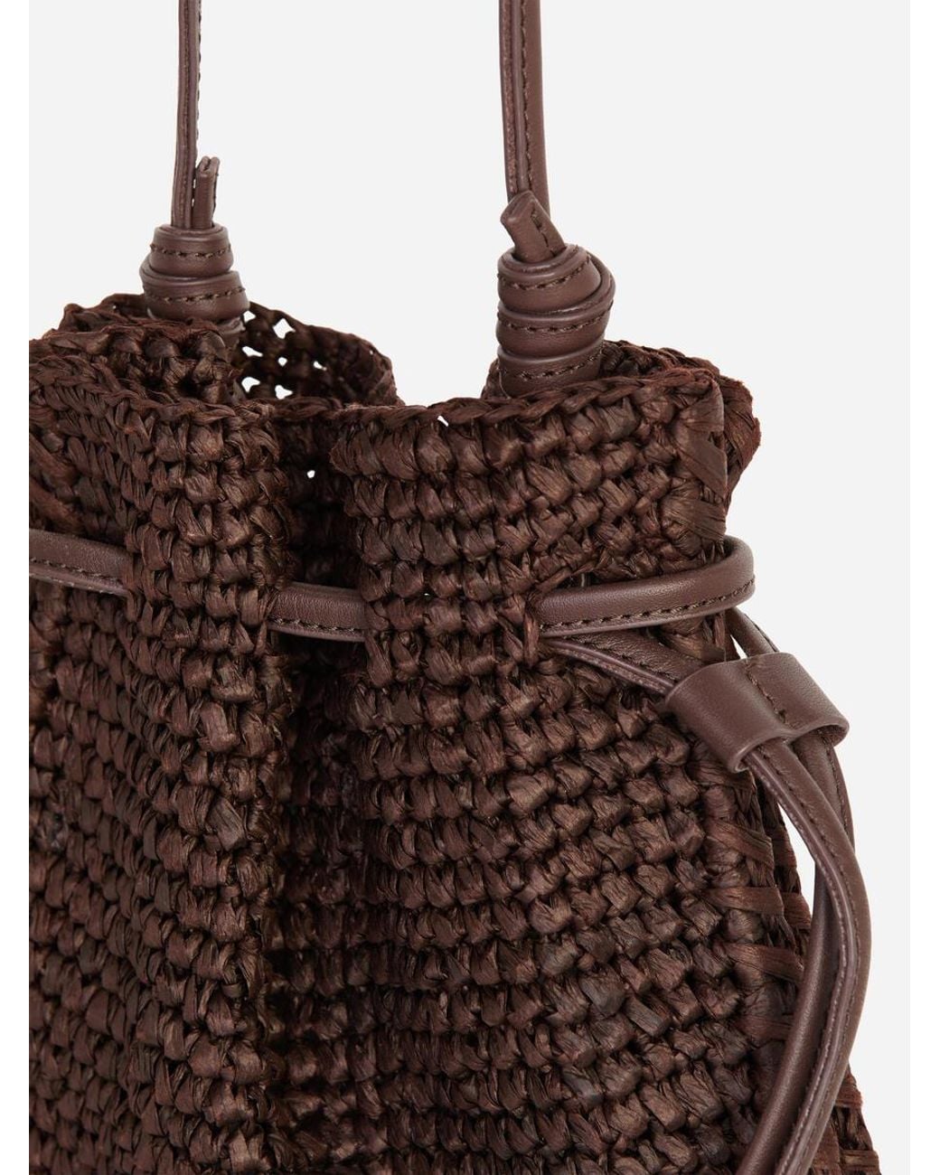 ARKET Brown Gewebte Pouch Aus Stroh