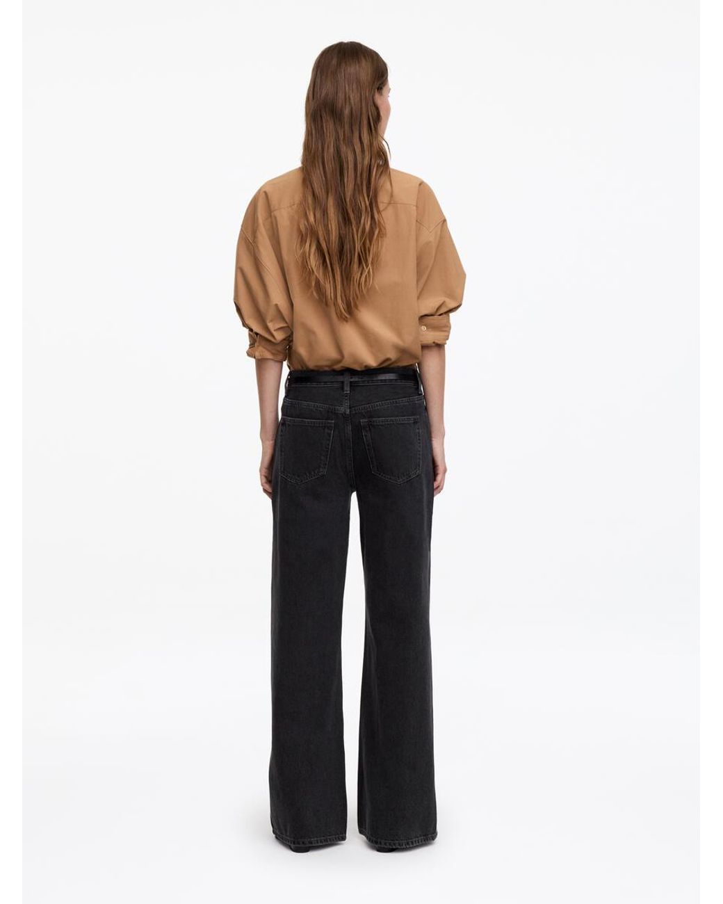 ARKET Natural Elm Low Flared Jeans