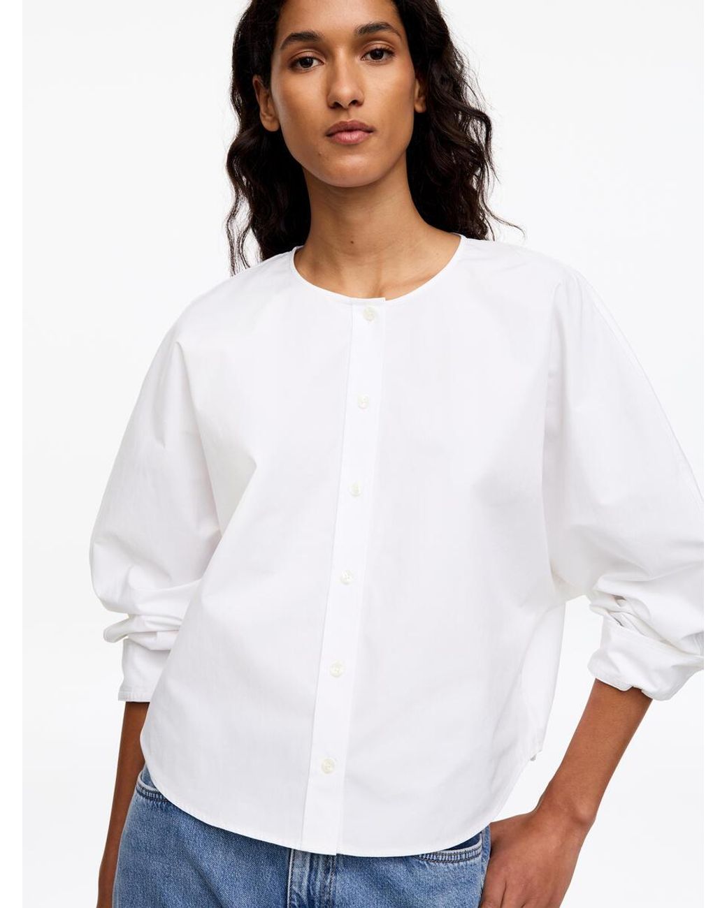 ARKET White Cotton Poplin Shirt