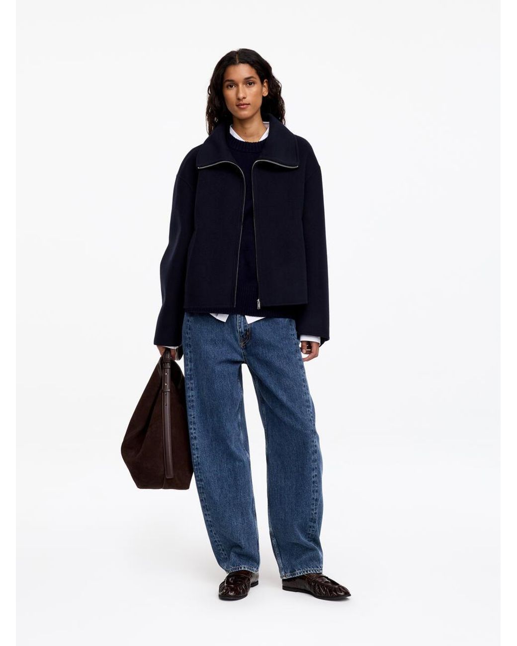 ARKET Blue Bloom Barrel Jeans