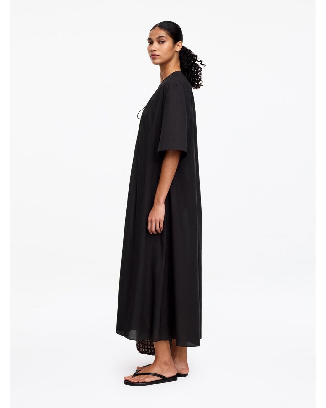 ARKET Black Lyocell Blend Beach Dress