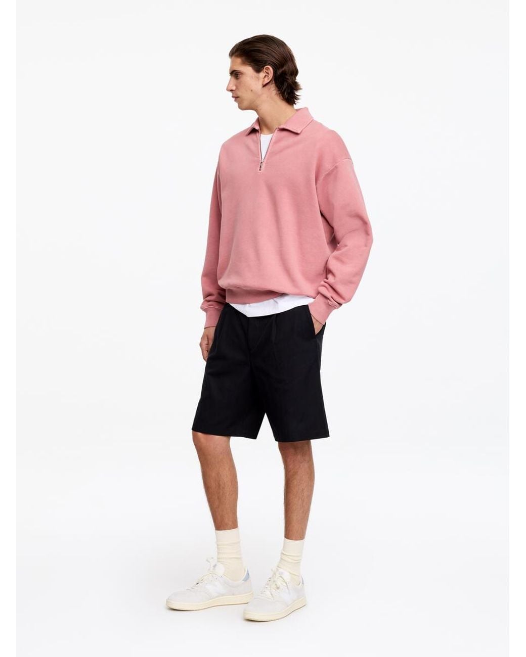 ARKET Pink Half-Zip Sweatshirt for men