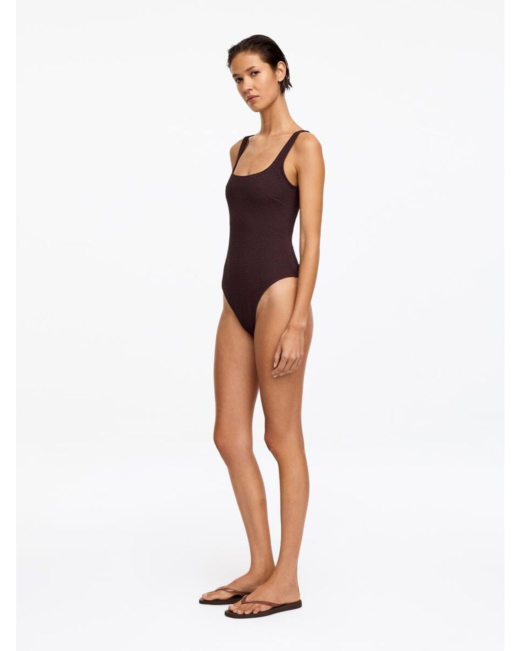 ARKET White Structured Swimsuit