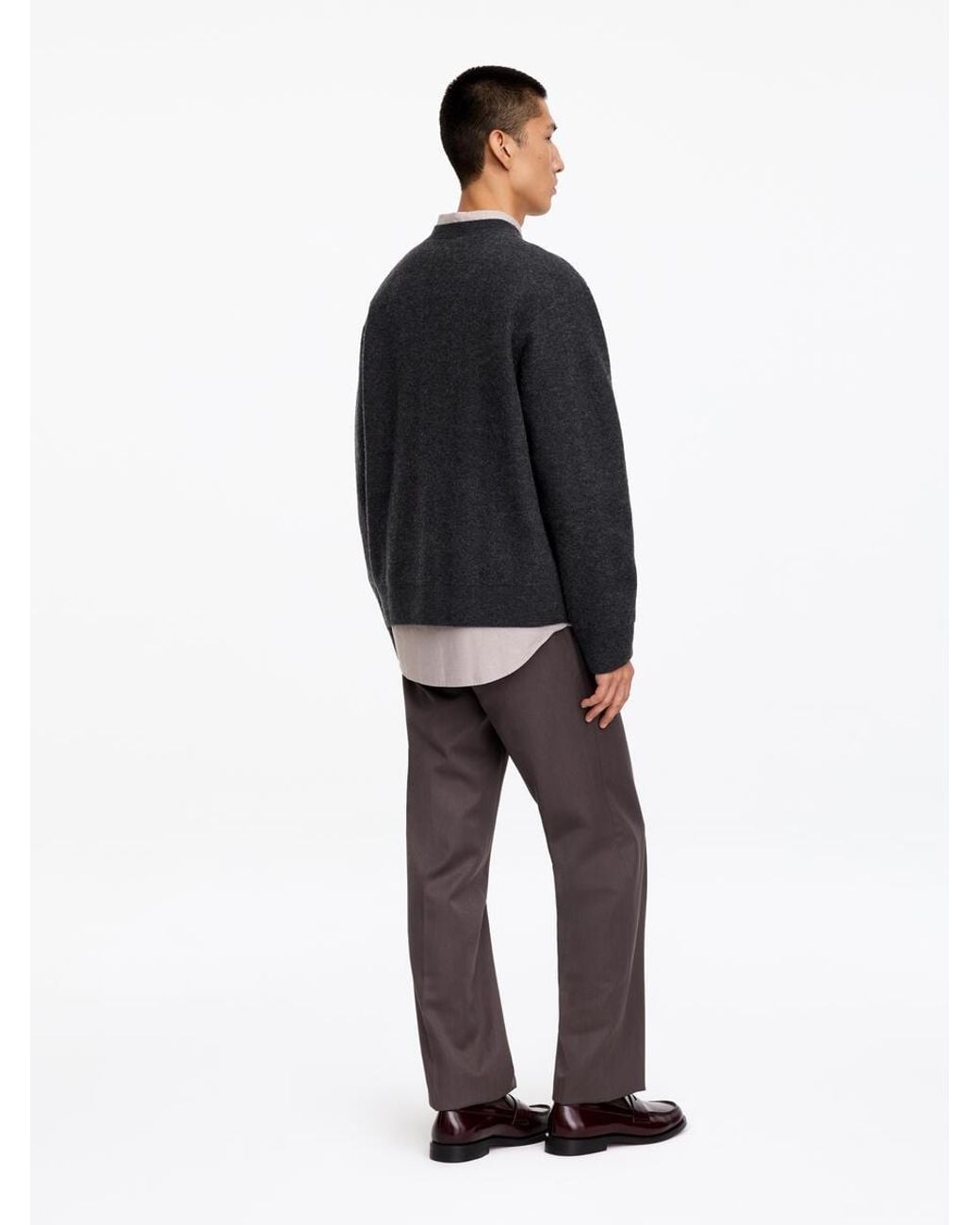 ARKET Black Boiled-Wool Jumper for men