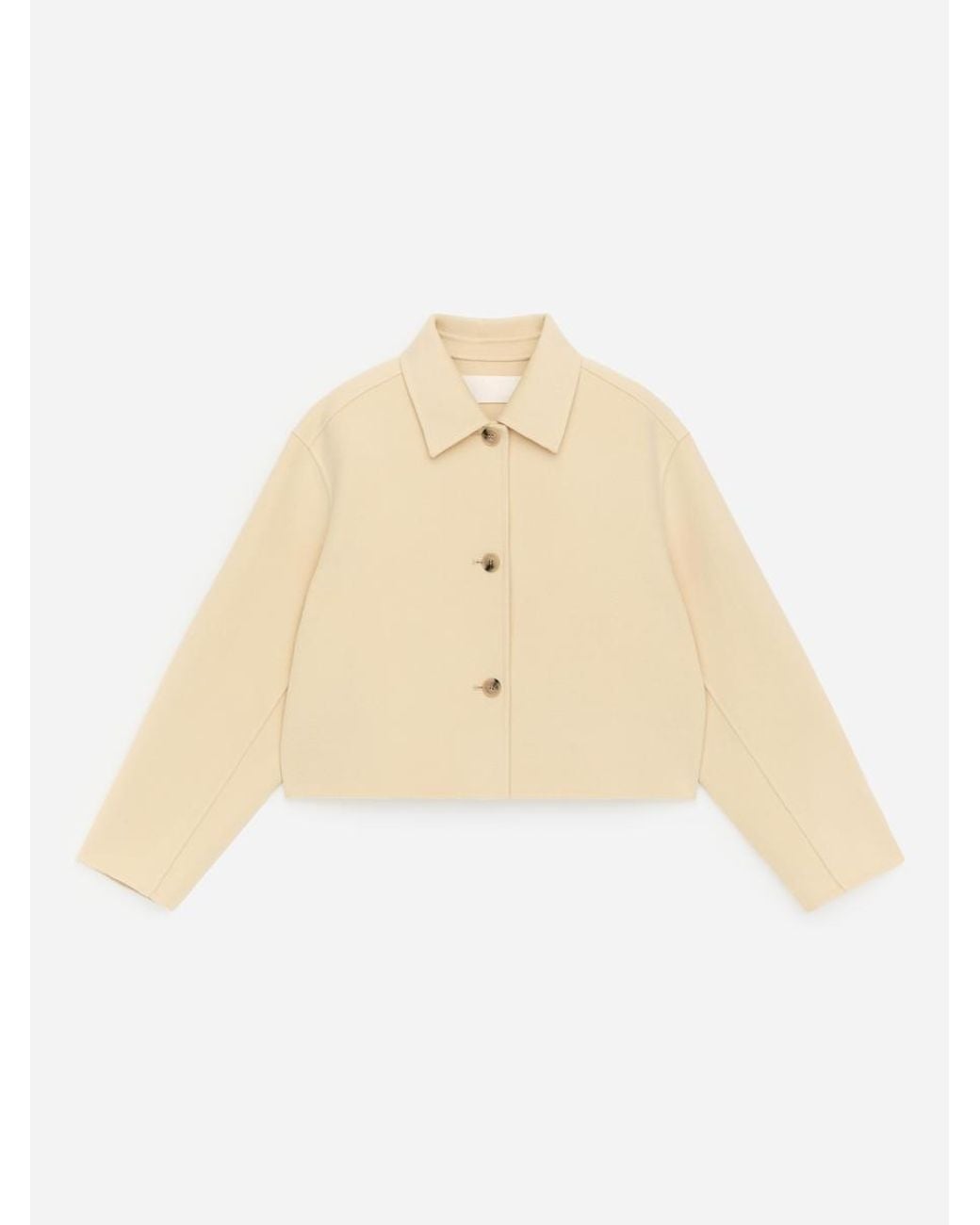 ARKET White Doublé Wool-Blend Overshirt