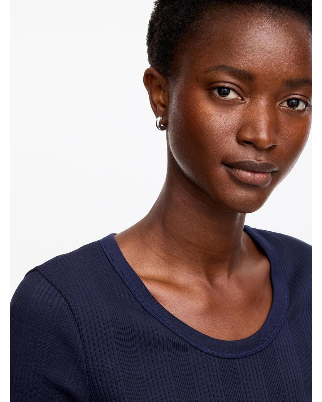 ARKET Blue Rib T-Shirt