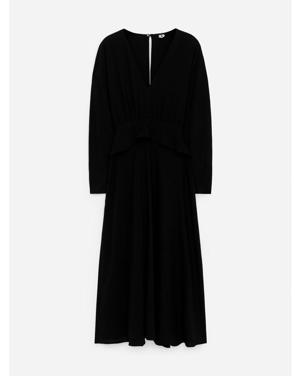 ARKET Black Tie-Waist Maxi Dress