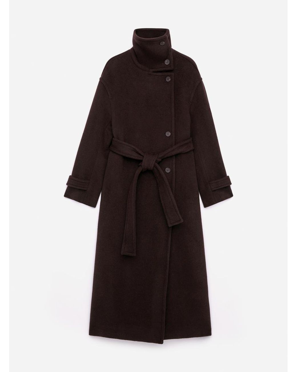 ARKET Black Oversized Wool-Blend Coat