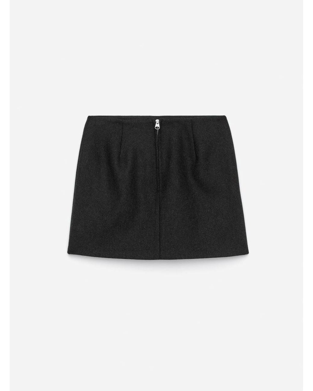 ARKET Black Wool-Blend Mini Skirt