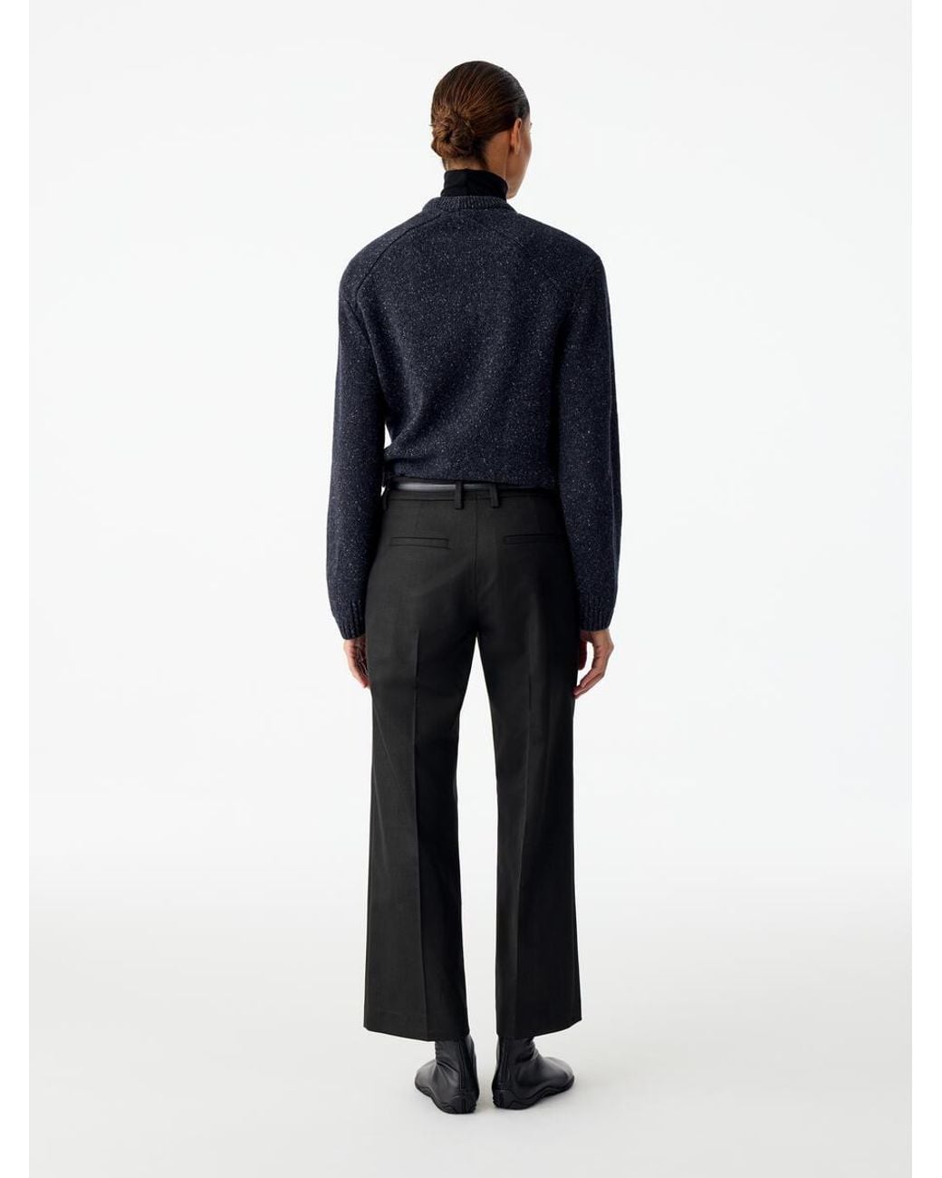 ARKET Blue Tailored Ankle-Length Trousers