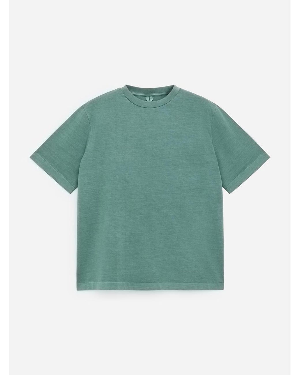ARKET Green Garment-Dyed Interlock T-Shirt for men