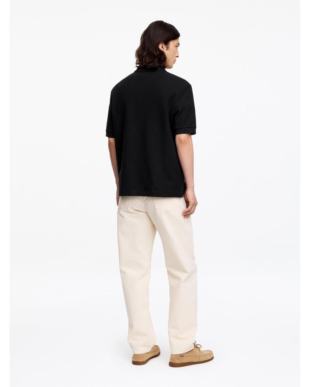 ARKET Black Polo Zip Shirt for men