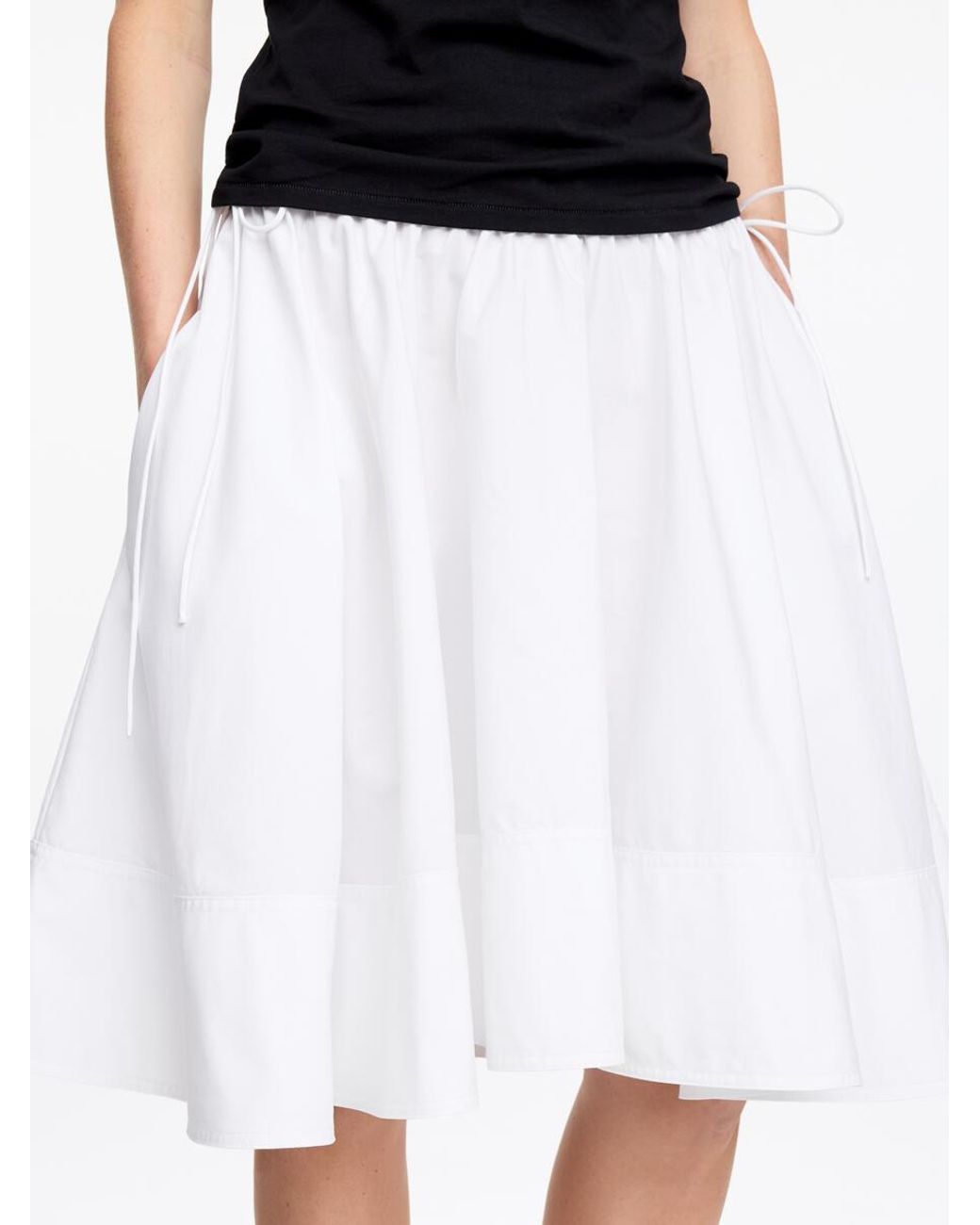 ARKET White Cotton Circle Skirt