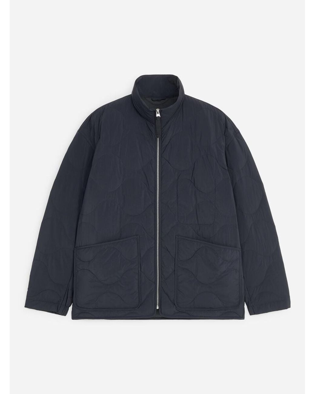 ARKET Blue Quilted Down Jacket for men