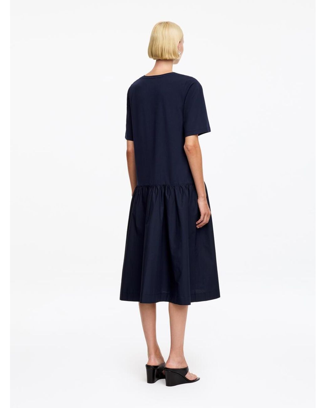 ARKET Blue V-Neck Midi Dress