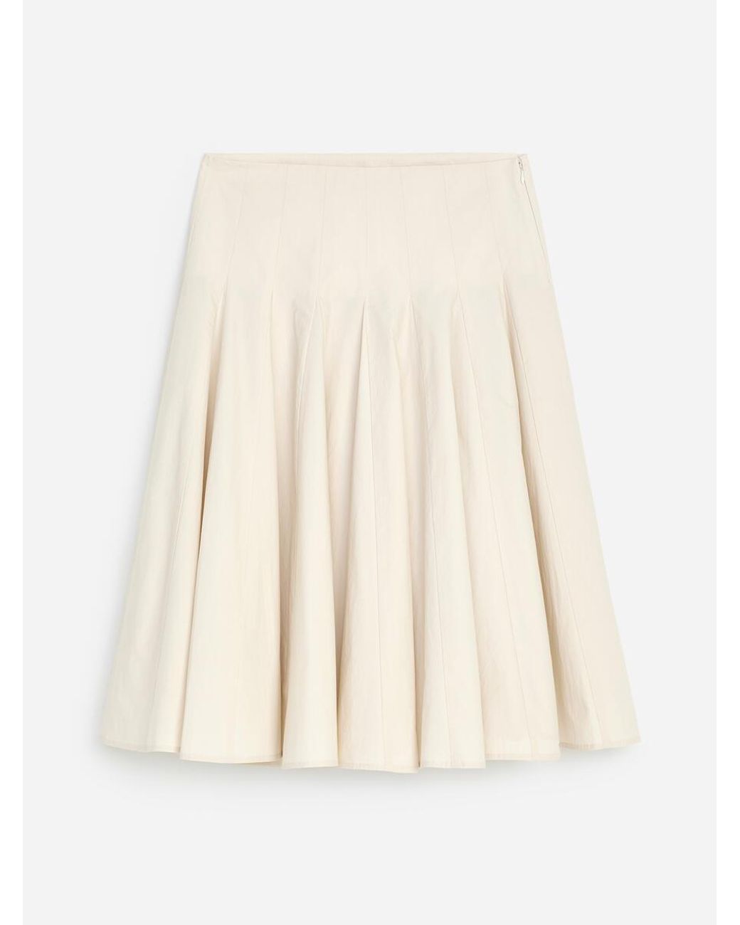 ARKET White Cotton Midi Skirt