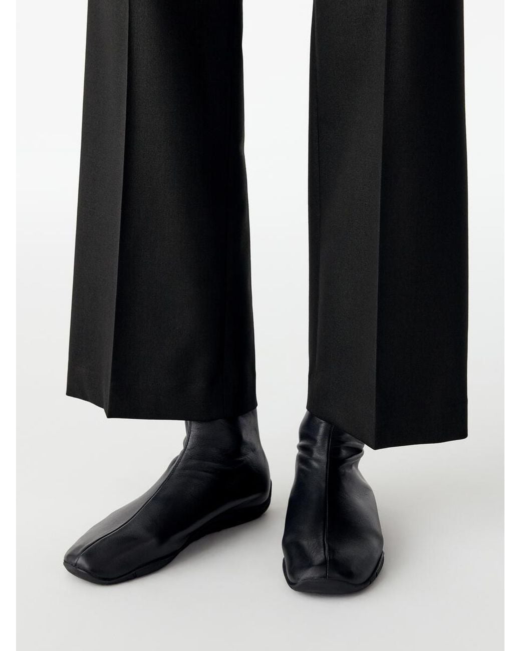 ARKET Blue Tailored Ankle-Length Trousers