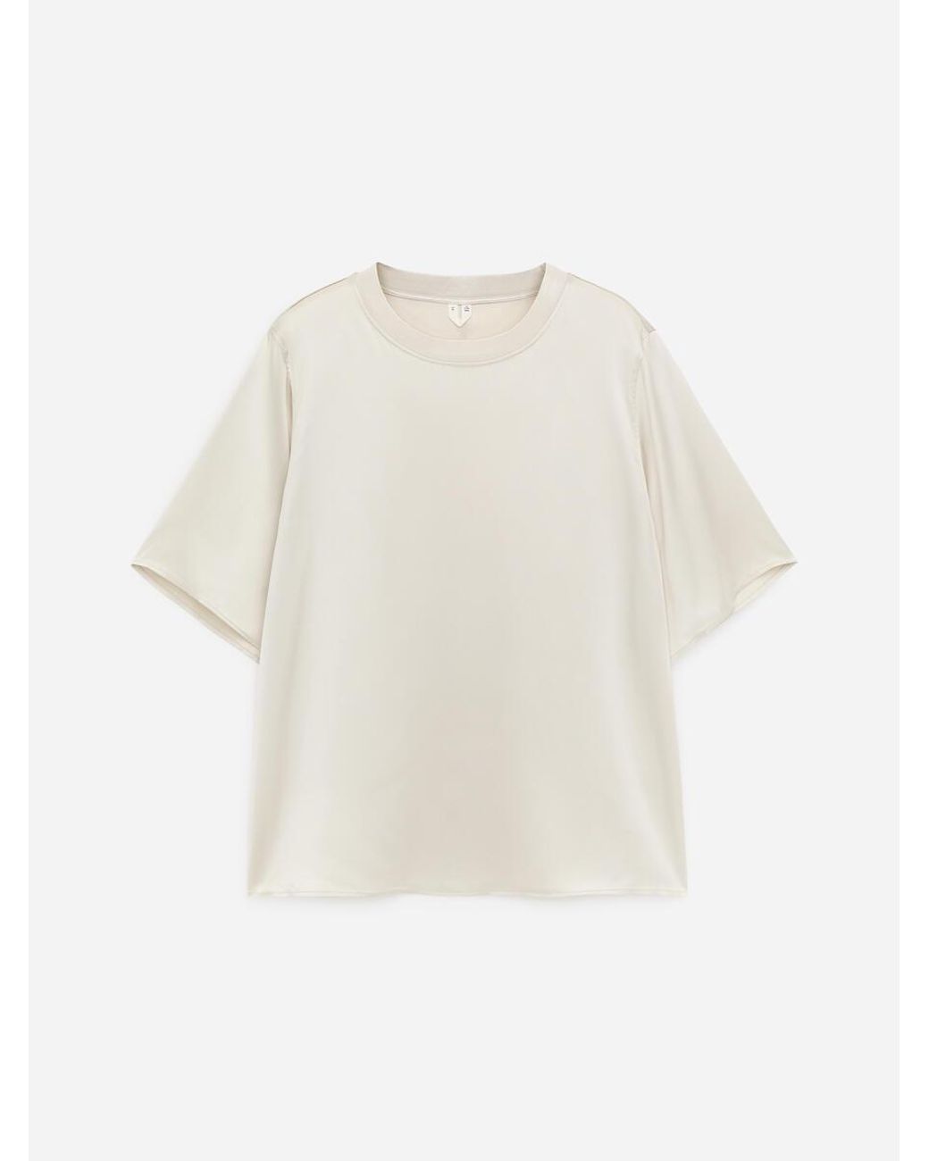ARKET White Silk Satin T-Shirt