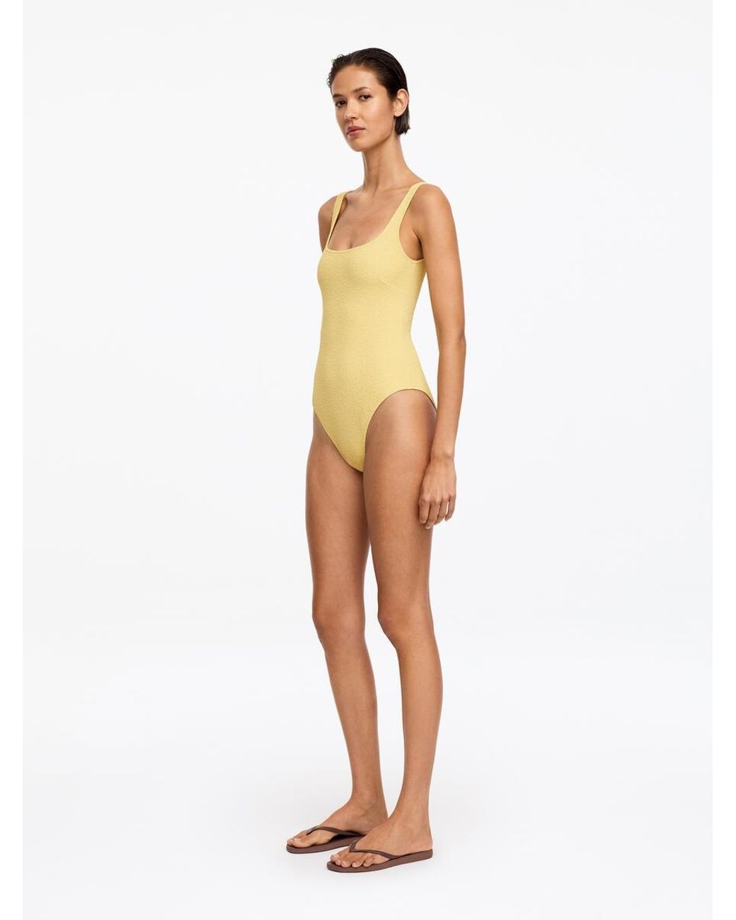 ARKET White Structured Swimsuit