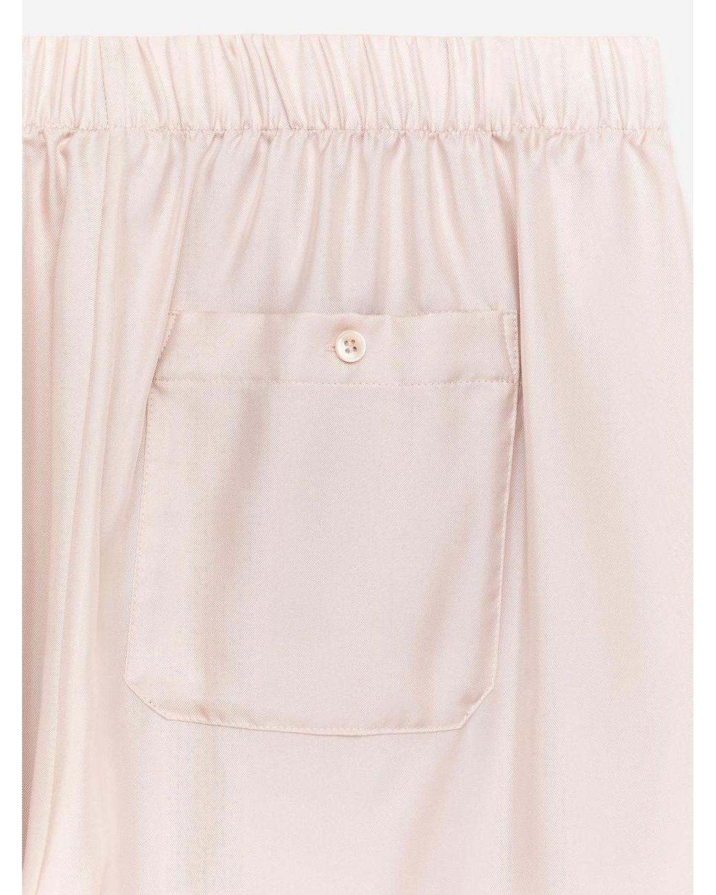 ARKET Pink Silk Twill Trousers