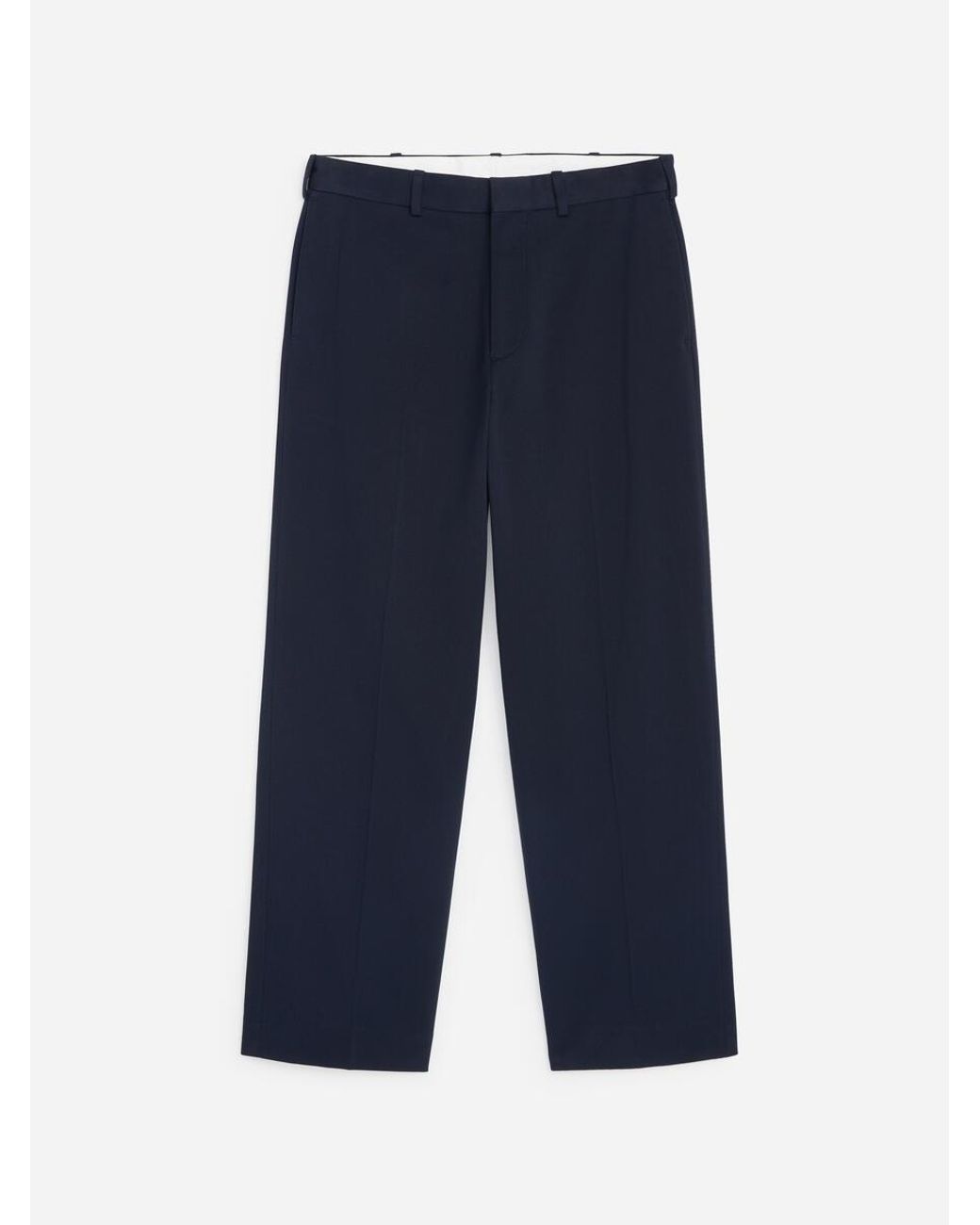 ARKET Blue Wide Cotton Linen Trousers for men