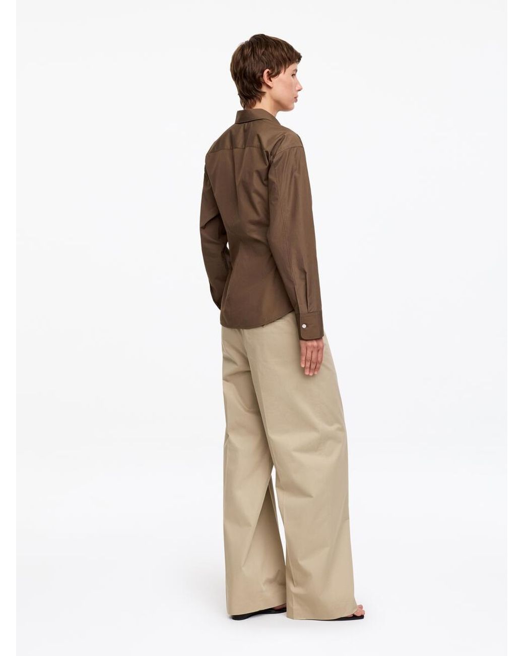 ARKET Brown Wrap Shirt