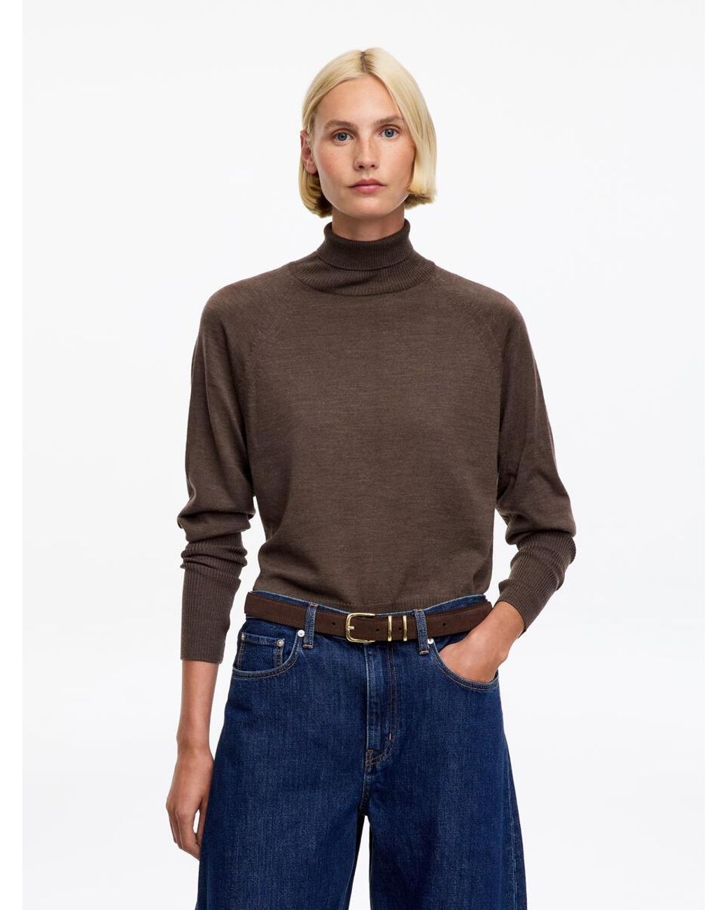 ARKET White Suede Belt