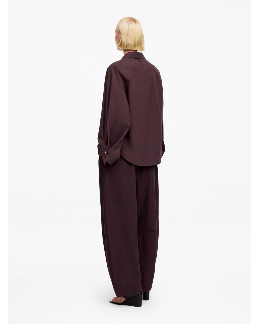 ARKET Purple Volume-Sleeve Shirt