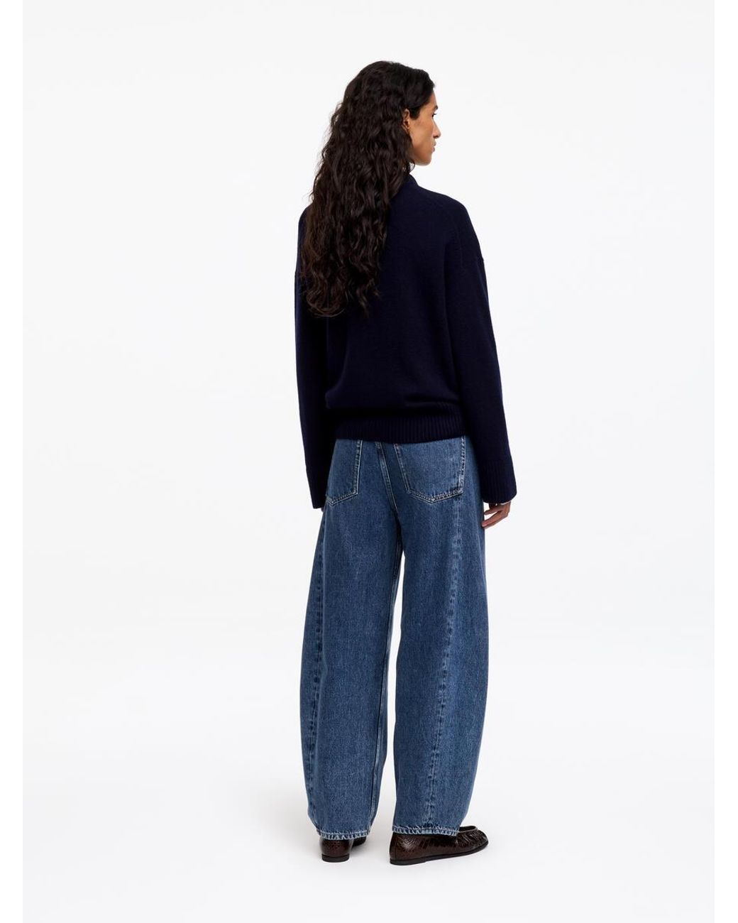 ARKET Blue Bloom Barrel Jeans