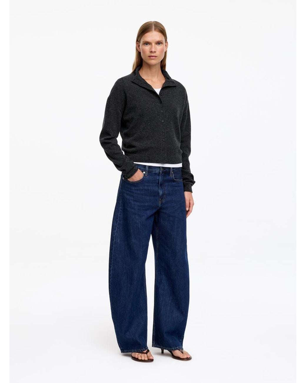 ARKET Blue Merino Wool Cardigan