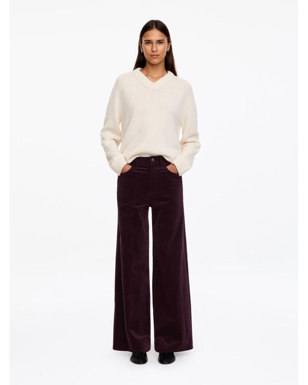 ARKET White Corduroy Trousers