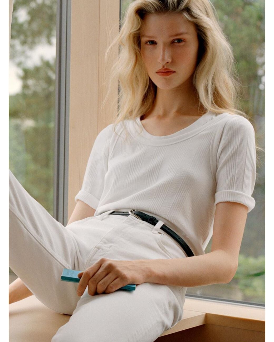 ARKET White Rib T-Shirt