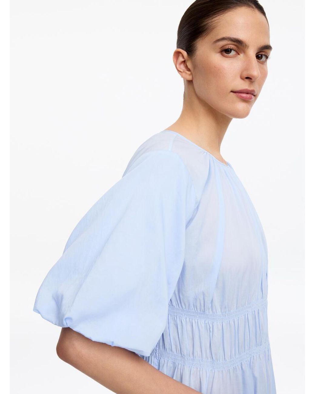 ARKET Blue Lyocell-Cotton Maxi Dress
