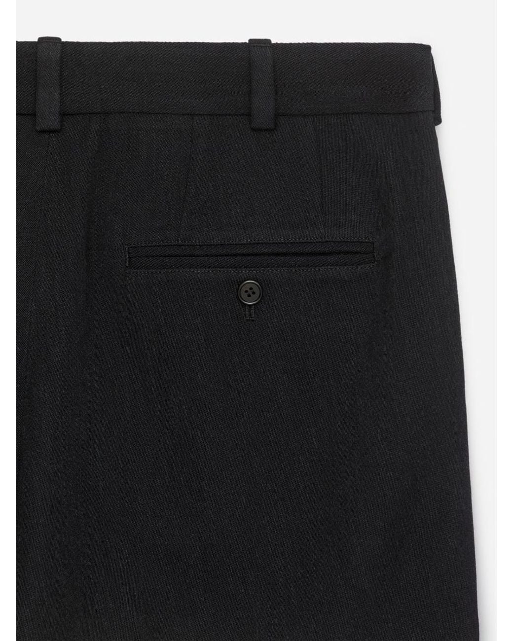 ARKET Black Wide Tailored Wool Trousers for men
