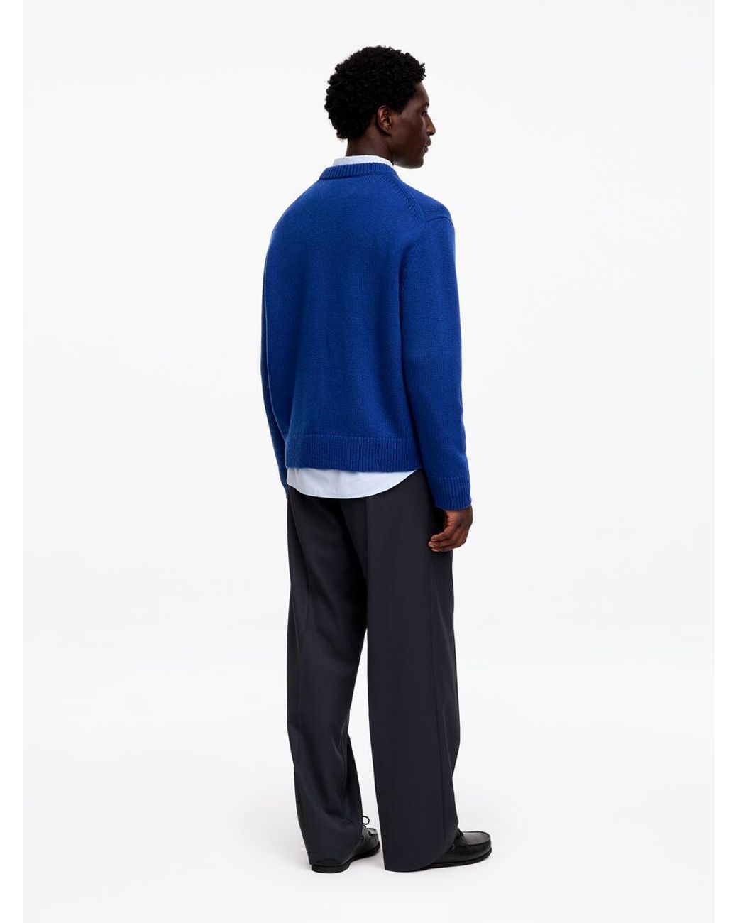 ARKET Blue Heavy Knit Wool Jumper for men