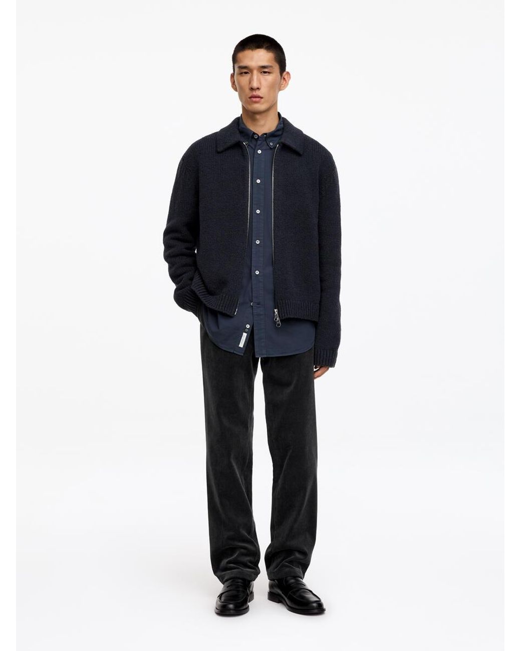 ARKET Blue Regular Corduroy Trousers for men