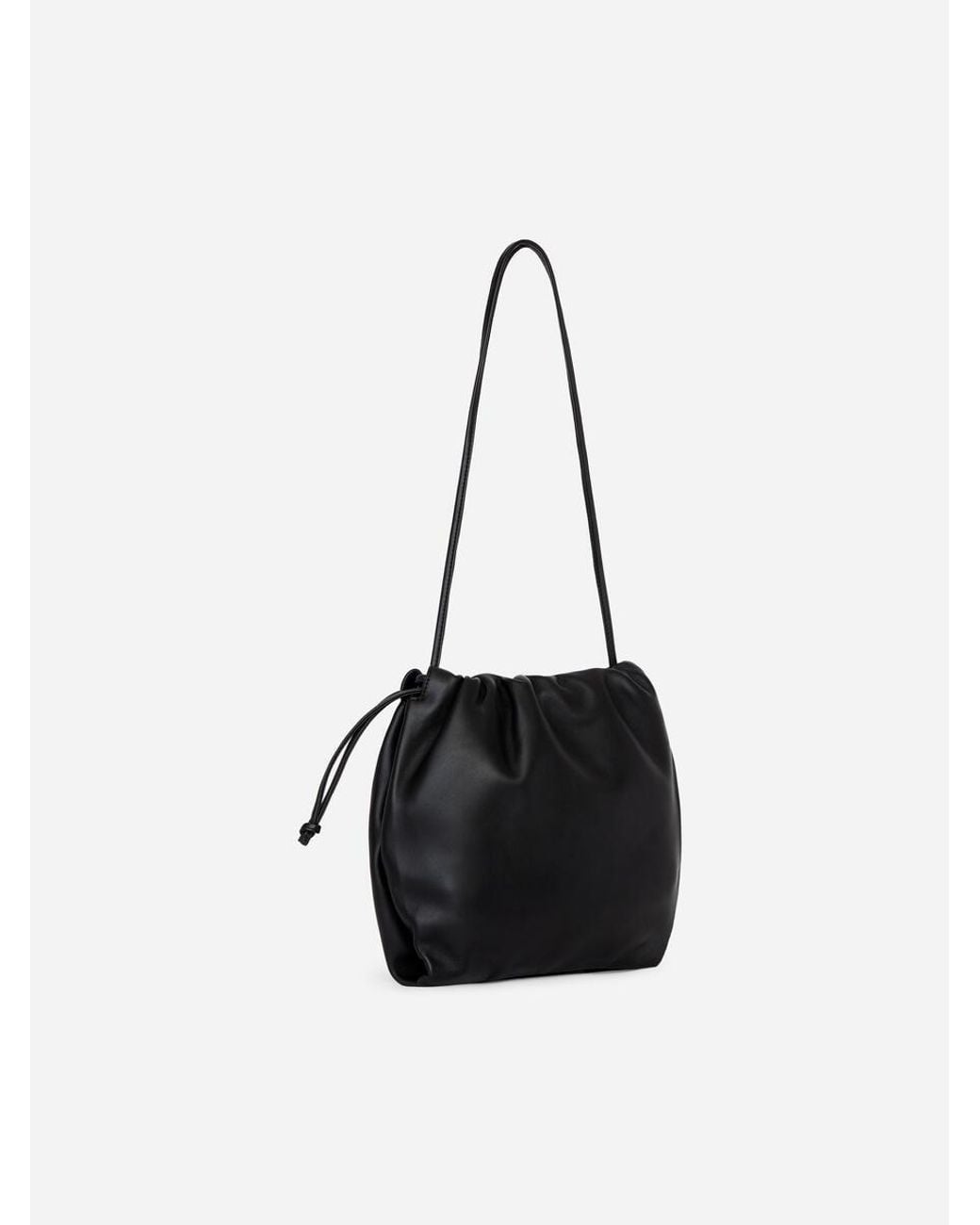 ARKET Black Small Gathered Leather Bag